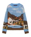 Weekend Max Mara Jacquard Wool Alpaca Sweater In Blue