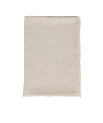 Weekend Max Mara Jacquard Wool And Silk Shawl In Gray