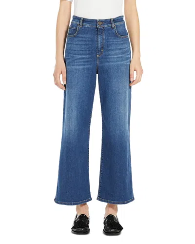 Weekend Max Mara James Flare Leg Jeans In Navy