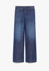 Weekend Max Mara Linen And Cotton Denim Jeans In Blue