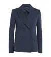 Weekend Max Mara Jersey Double-breasted Blazer In Navy
