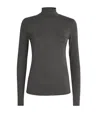 Weekend Max Mara Multif Turtleneck Stretch Viscose Top In Grey