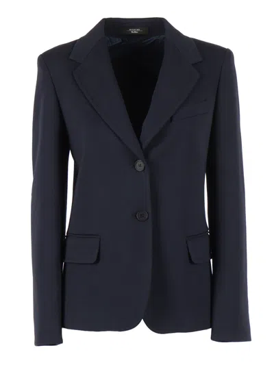 Weekend Max Mara Jersey Jacket In Blue