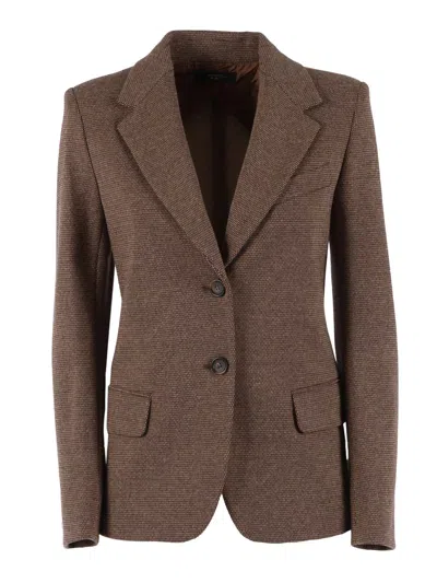 Weekend Max Mara Jersey Jacket In Brown