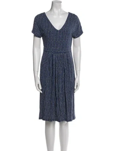 Pre-owned Weekend Max Mara Jersey Knee-length Dress In Blue