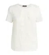 WEEKEND MAX MARA JERSEY-LINEN EMBROIDERED MAGNO T-SHIRT
