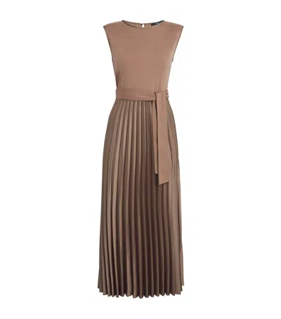 WEEKEND MAX MARA JERSEY PLEATED MIDI DRESS