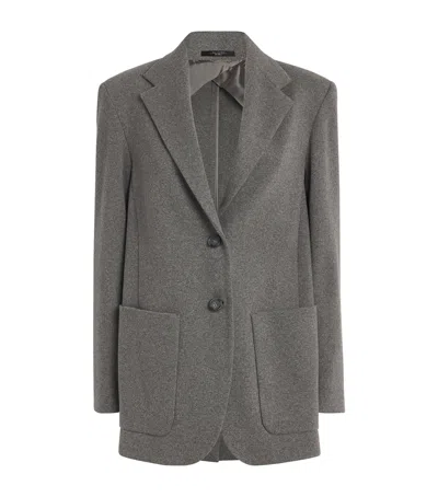 Weekend Max Mara Jersey Single-breasted Blazer In Grey