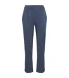 Weekend Max Mara Jersey Straight Tailored Trousers In Navy