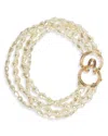 Weekend Max Mara Joan Multi-strand Pearl Necklace In Optical White