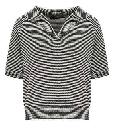 Weekend Max Mara Junior Blue Poloshirt In Gray