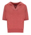 Weekend Max Mara Junior Red Poloshirt In Burgundy