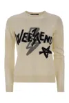 Weekend Max Mara Kansas - Cashmere Yarn Sweater In Beige