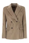 Weekend Max Mara Katanga - Cotton Velvet Blazer In Brown