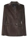 Weekend Max Mara Katanga Double-breasted Corduroy Blazer In Brown