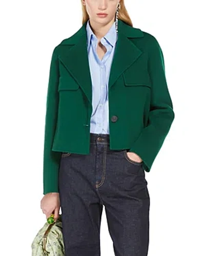 Weekend Max Mara Kelly Cropped Jacket In Green