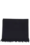 Weekend Max Mara Fringed Wool Scarf In Blue