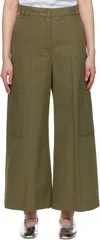 Weekend Max Mara Khaki Quiz Trousers In 001 Kaki