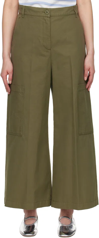 Weekend Max Mara Khaki Quiz Trousers In 001 Kaki
