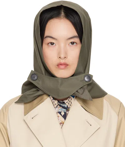Weekend Max Mara Khaki Spiga Hood In 004 Kaki