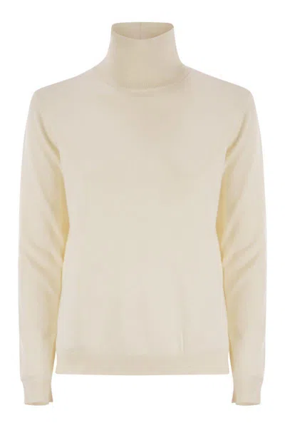 WEEKEND MAX MARA WEEKEND MAX MARA KIKU - TURTLENECK IN SILK AND WOOL YARN
