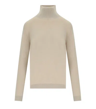 Weekend Max Mara Kiku Beige Turtleneck Sweater In Neutral