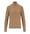 Weekend Max Mara Kiku Camel Turtleneck Sweater In Beige