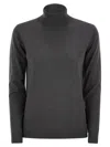 Weekend Max Mara Kiku - Turtleneck Sweater In Wool And Silk In Grey