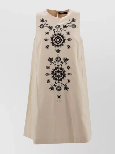 WEEKEND MAX MARA KNEE LENGTH DRESS EMBROIDERED PATTERN