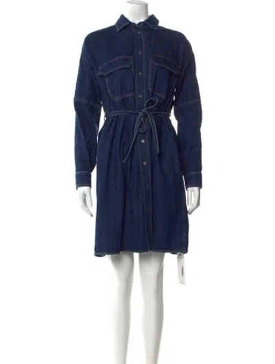 Pre-owned Weekend Max Mara Knee-length Dress In Blue