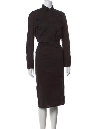 Pre-owned Weekend Max Mara Knee-length Dress In Brown