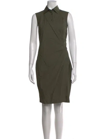 Pre-owned Weekend Max Mara Knee-length Dress In Green