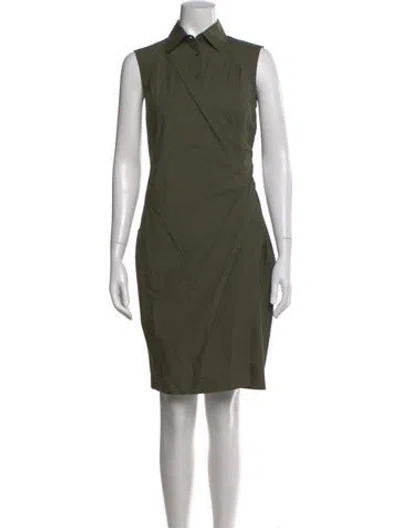 Pre-owned Weekend Max Mara Knee-length Dress In Green