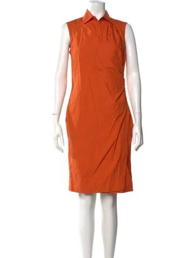 Pre-owned Weekend Max Mara Knee-length Dress In Orange