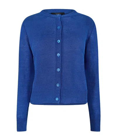 Weekend Max Mara Knitted Cardigan In Blue