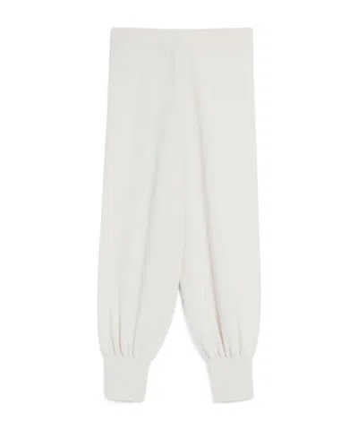 Weekend Max Mara Knitted Casual Pants In White