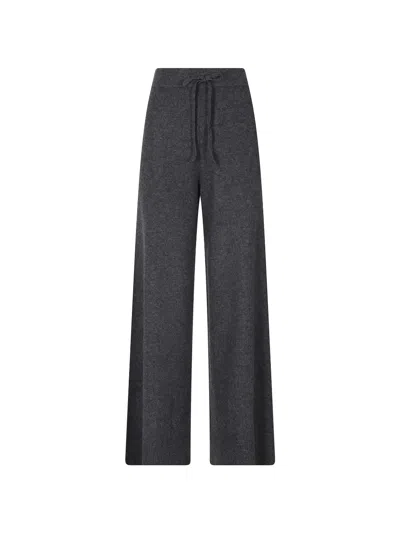 Weekend Max Mara Knitted Drawstring Trousers In Gray