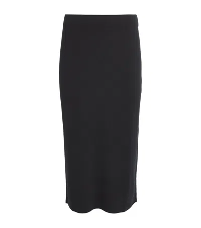 Weekend Max Mara Knitted Midi Skirt In Black