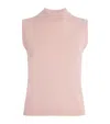 Weekend Max Mara Knitted Sleeveless Top In Pink