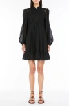 Weekend Max Mara Lace-insert Ruffled Mini Dress In Black