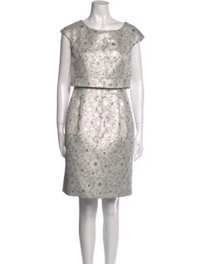 Pre-owned Weekend Max Mara Lace Pattern Knee-length Dress