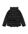 Weekend Max Mara Lace Up Quilted Down Jacket In Black