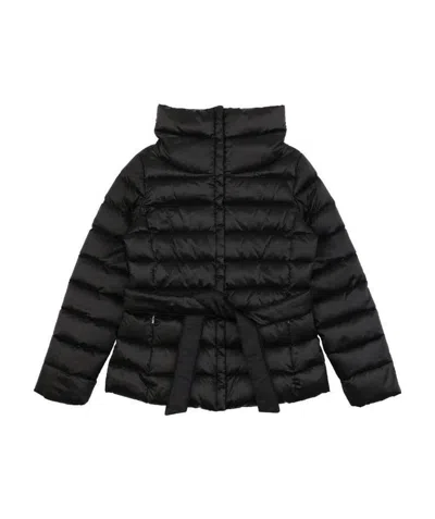 Weekend Max Mara Lace Up Quilted Down Jacket In Black