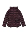 Weekend Max Mara Lace Up Quilted Down Jacket In Red