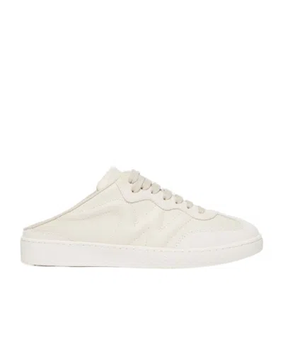 Weekend Max Mara Lace Up Sneakers In White