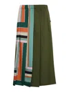 Weekend Max Mara Lallo Skirt In Printed Twill And Gabardine In Brown