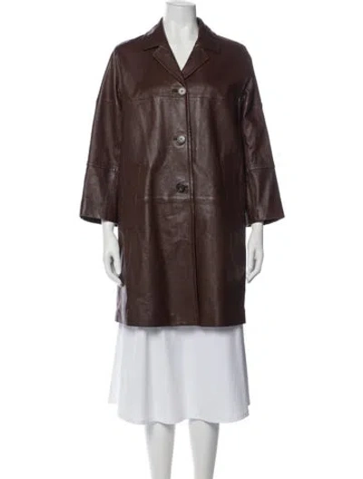 Pre-owned Weekend Max Mara Lamb Leather Jacket In Neutral