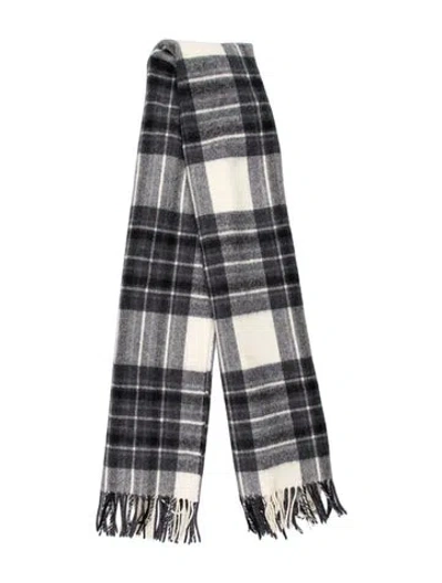 Pre-owned Weekend Max Mara Lambswool Striped Scarf In Neutral