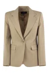 Weekend Max Mara Lamine - Natural Stretch Wool Blazer In Neutral