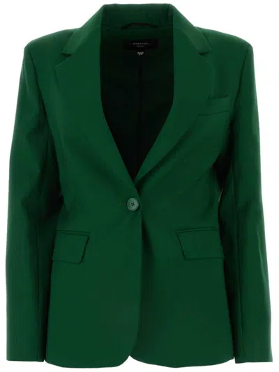 Weekend Max Mara Lamine Blazer In Green